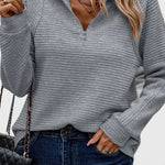 Helene Jersey de Cuello en V con Cremallera y Manga Larga Alba Madrid
