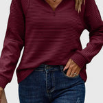 Helene Jersey de Cuello en V con Cremallera y Manga Larga Alba Madrid