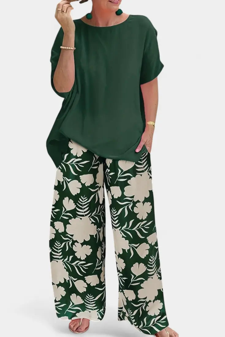 Paola | Conjunto Floral de Dos Piezas con Toque Relajado Alba Madrid