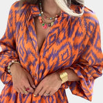 Yasmine Mono Mini con Volantes y Estampado Ikat Alba Madrid