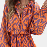 Yasmine Mono Mini con Volantes y Estampado Ikat Alba Madrid