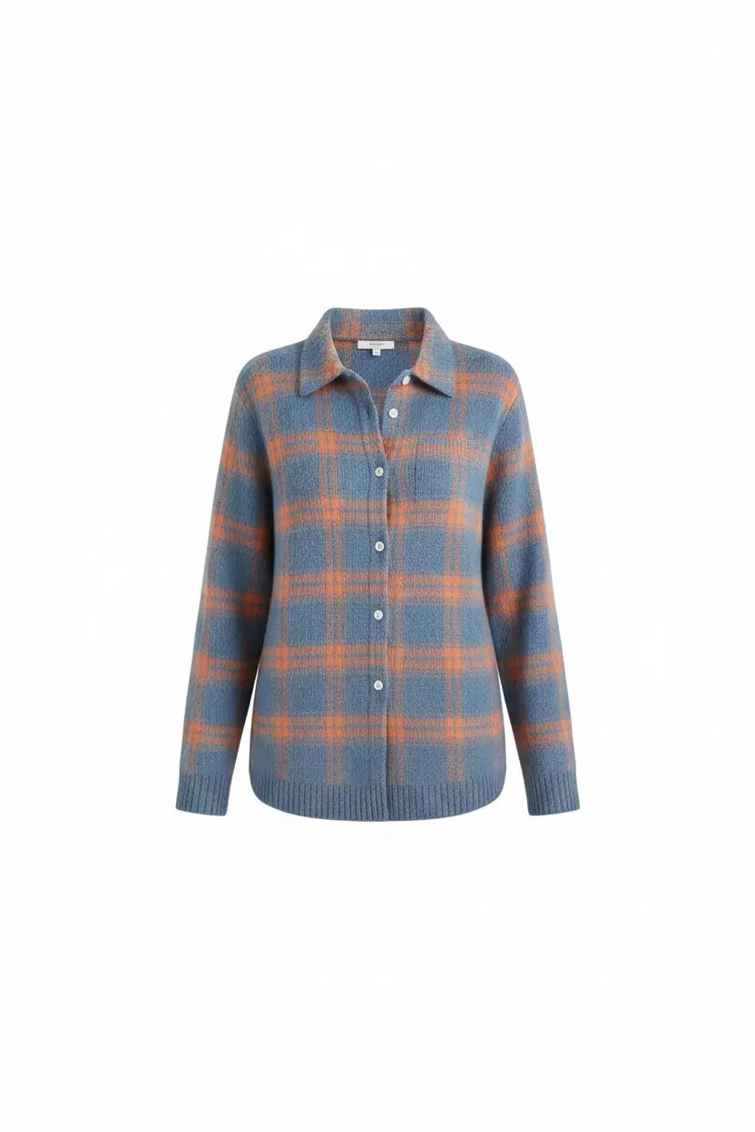 Laura™ | Camisa de cuadros en suaves tonos otoñales Alba Madrid
