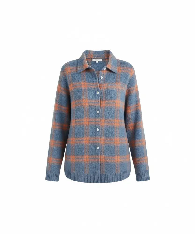 Laura™ | Camisa de cuadros en suaves tonos otoñales Alba Madrid