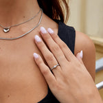 Anillo de Cristal de Plata Retorcido de Milán Alba Madrid