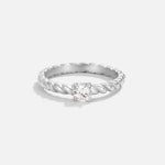 Anillo de Cristal de Plata Retorcido de Milán Alba Madrid
