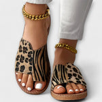 Julia - Elegantes Sandalias Bicolores con Estampado de Leopardo Alba Madrid