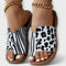 Julia - Elegantes Sandalias Bicolores con Estampado de Leopardo Alba Madrid