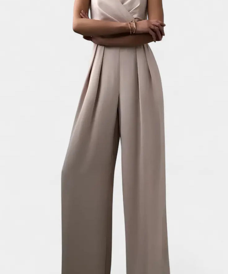 Romily Mono Sexy con Tirantes y Pierna Ancha Elegante Alba Madrid