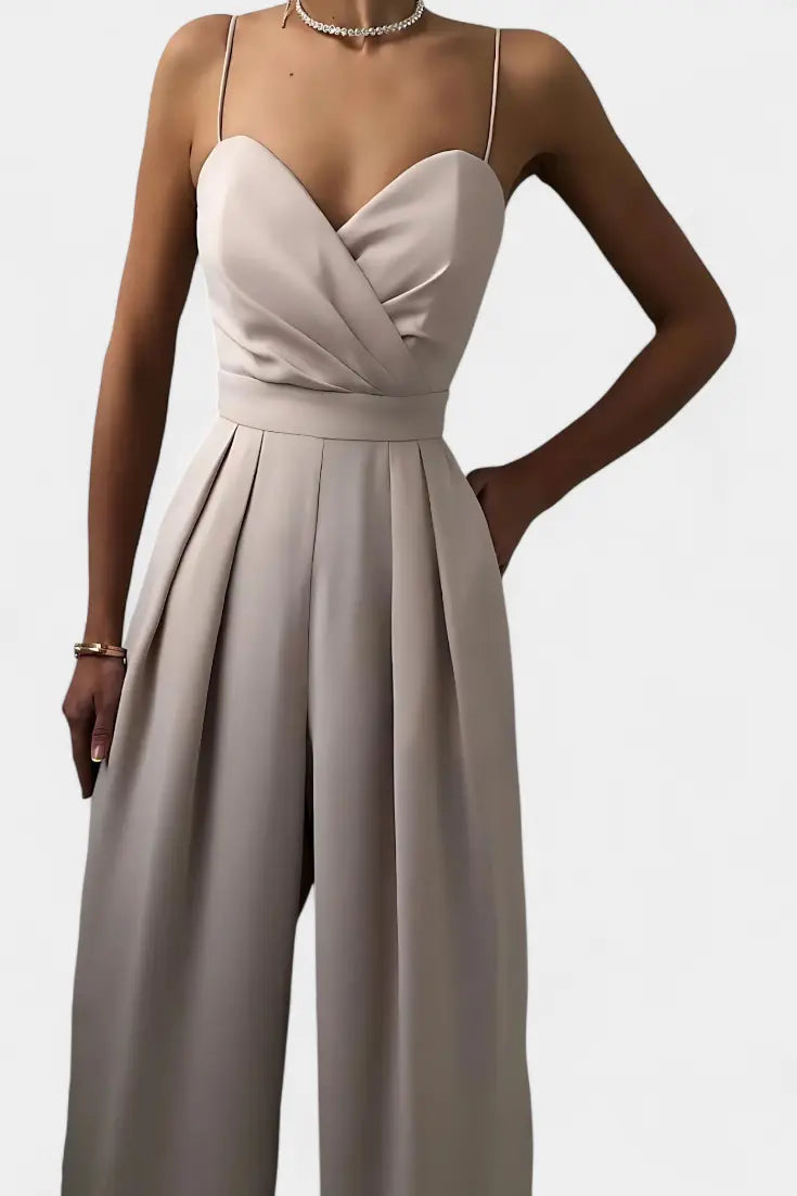 Romily Mono Sexy con Tirantes y Pierna Ancha Elegante Alba Madrid