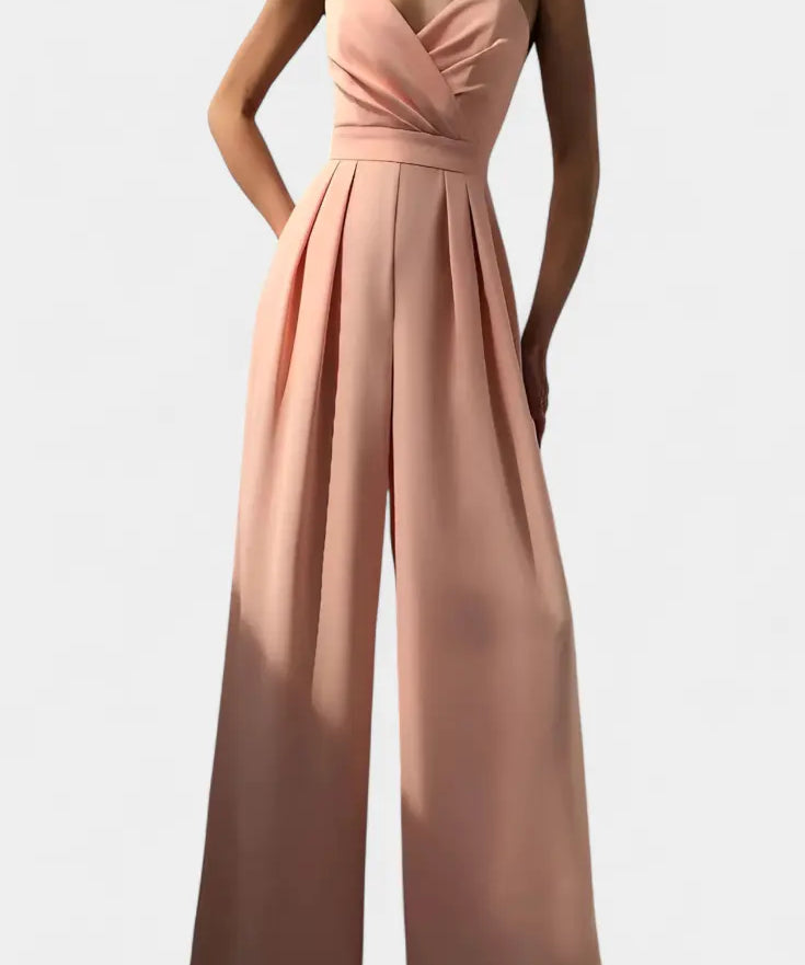 Romily Mono Sexy con Tirantes y Pierna Ancha Elegante Alba Madrid