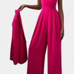 Romily Mono Sexy con Tirantes y Pierna Ancha Elegante Alba Madrid