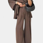 Eli Conjunto Oversize de Top con Cuello en V y Pantalón Recto Alba Madrid
