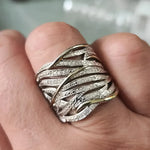 Anillo retorcido de múltiples capas elegante Alba Madrid