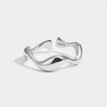 Anillo de olas plateado Alba Madrid