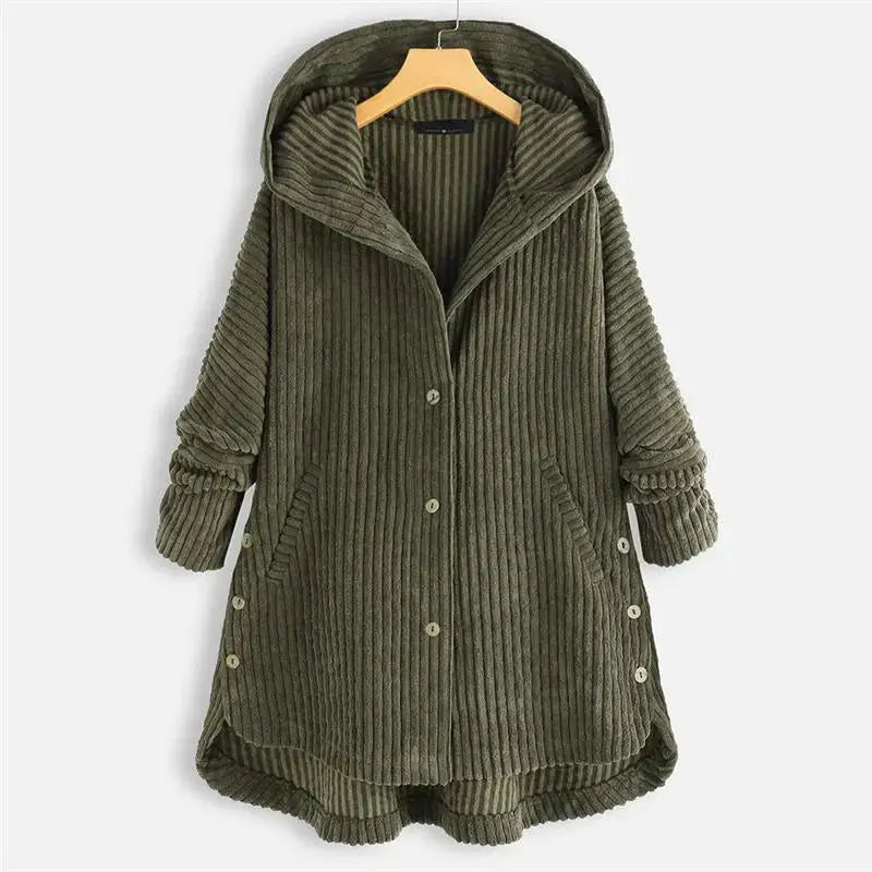 María - Chaqueta Chic con Capucha y Detalles de Canalé Alba Madrid