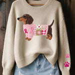 Amor Teckel™ – Suéter Patchwork Acogedor Alba Madrid