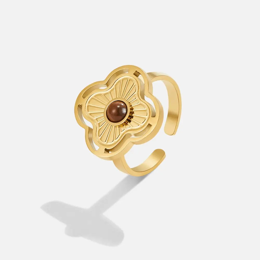 Anillo de flores de la suerte Ojo de Tigre Alba Madrid