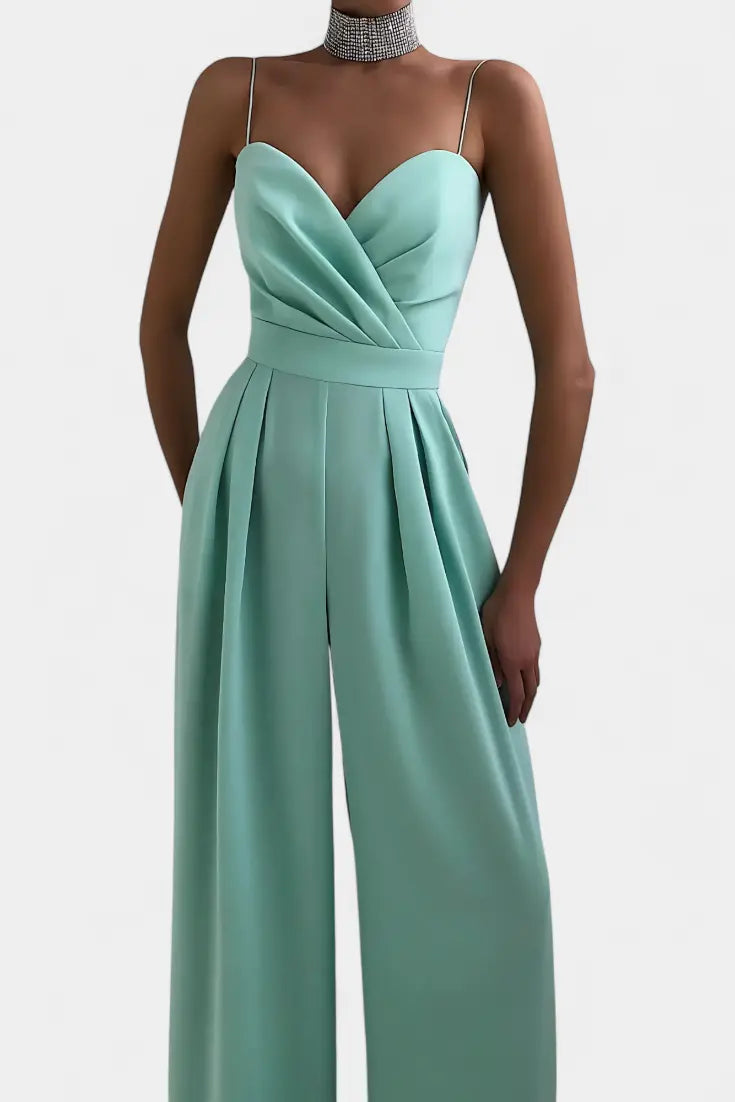Romily Mono Sexy con Tirantes y Pierna Ancha Elegante Alba Madrid