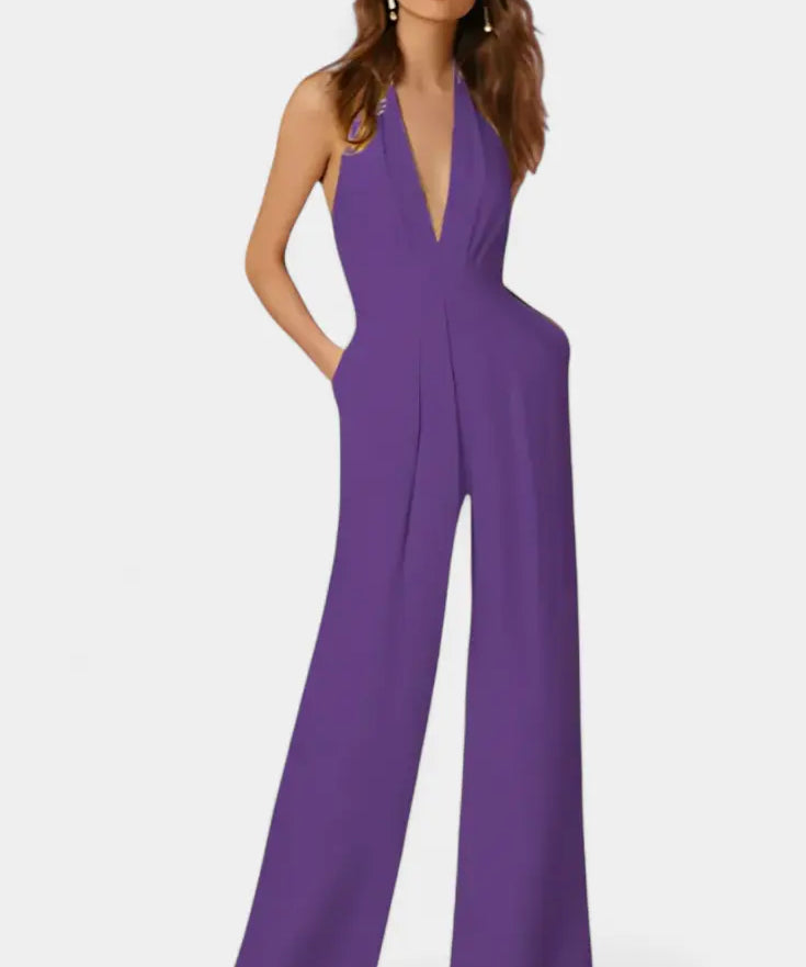 Lila Mono de Pierna Ancha con Elegancia Ligera Alba Madrid