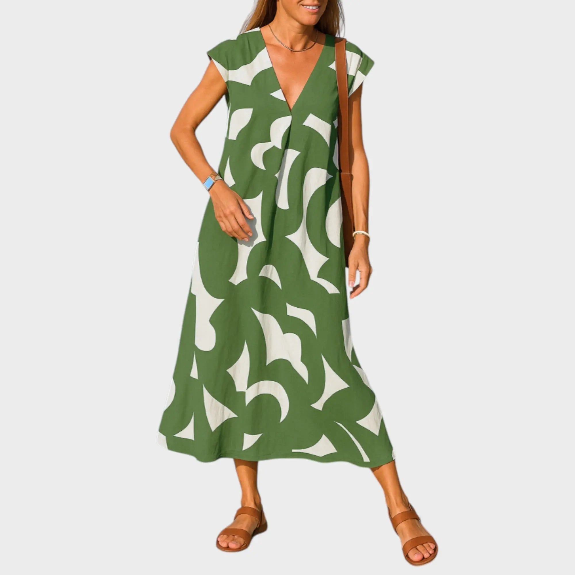 Rosa - Vestido ligero con escote en V Alba Madrid