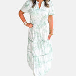 Alejandra - Vestido Largo Clásico con Estampado Toile Alba Madrid