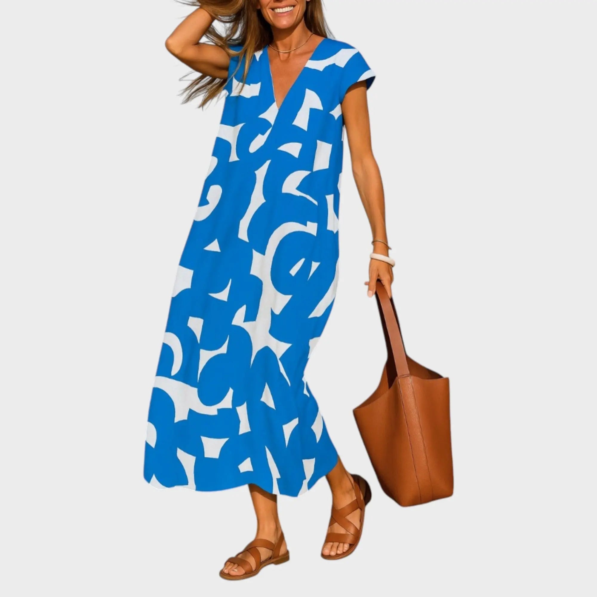 Rosa - Vestido ligero con escote en V Alba Madrid