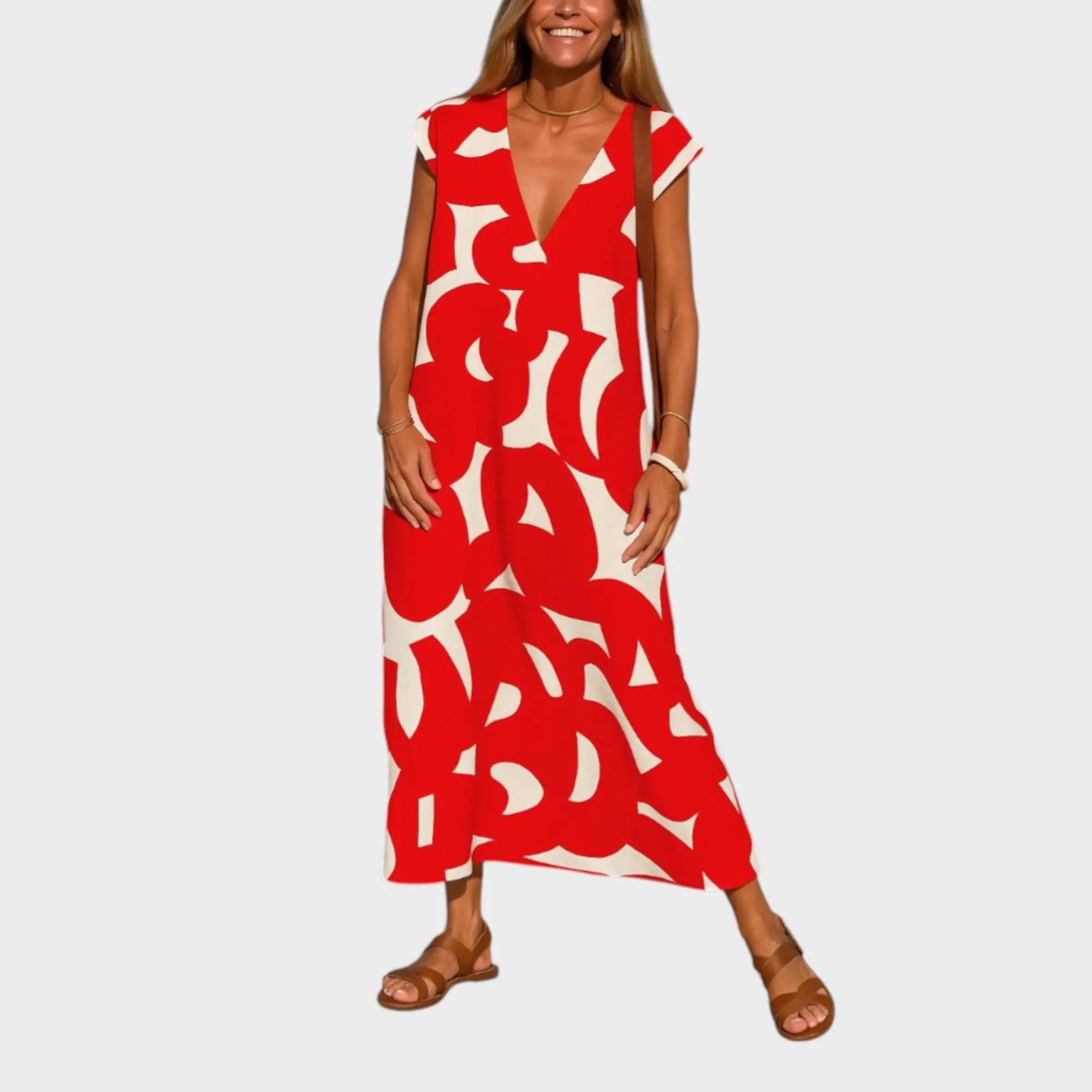 Rosa - Vestido ligero con escote en V Alba Madrid