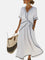 Carlota - Vestido de lino con drapeado elegante Alba Madrid