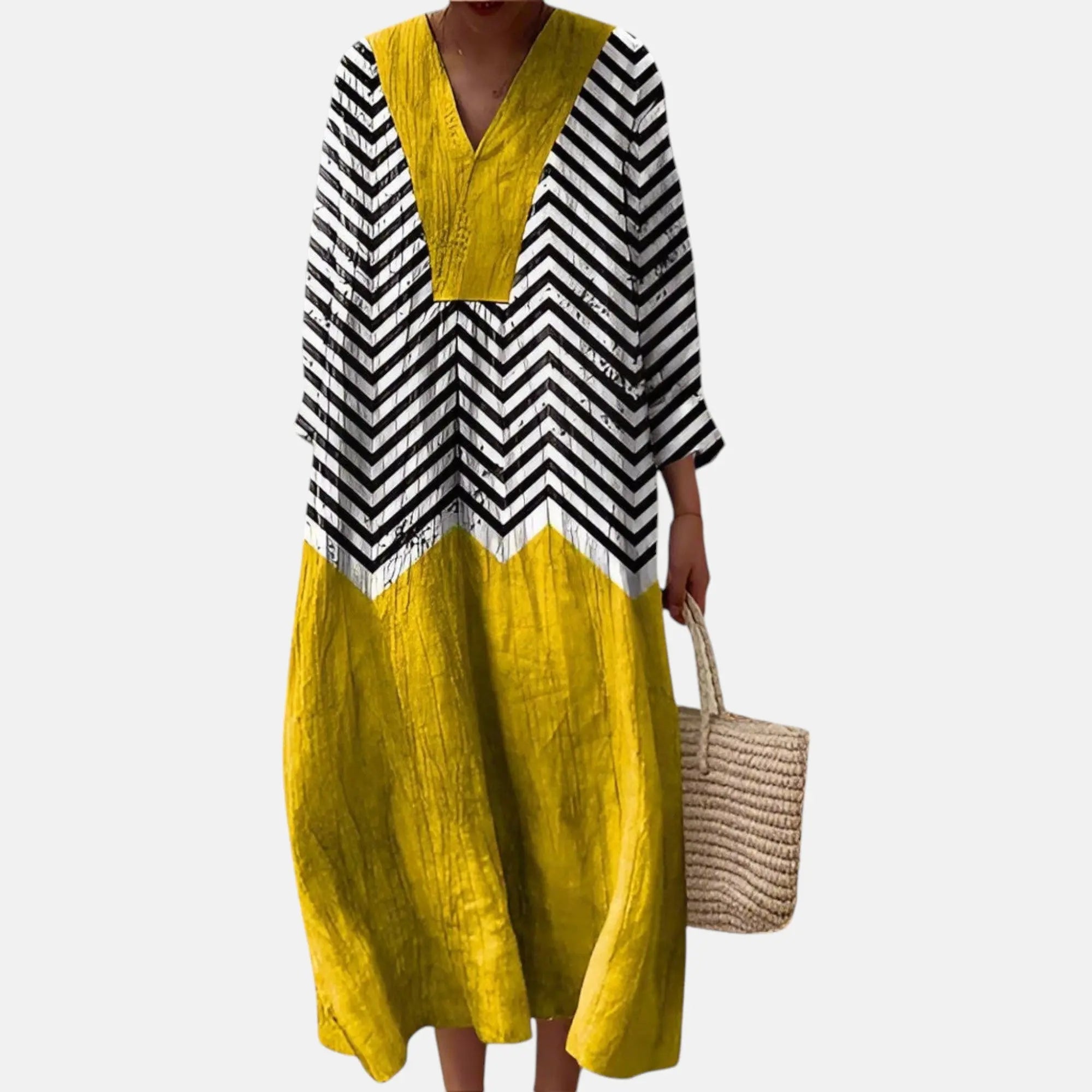 Julia - Elegante Vestido Geométrico Alba Madrid