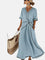 Carlota - Vestido de lino con drapeado elegante Alba Madrid