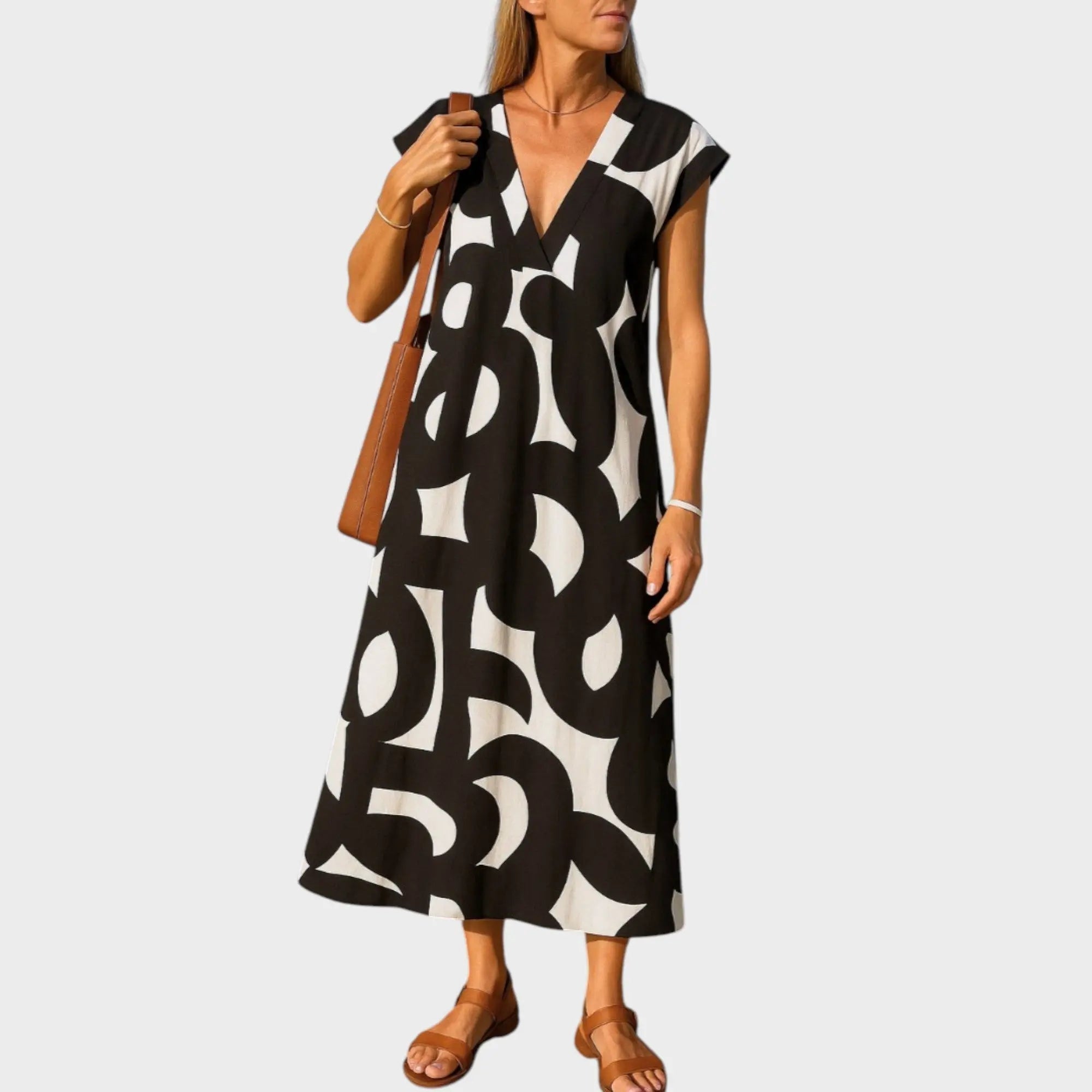 Rosa - Vestido ligero con escote en V Alba Madrid