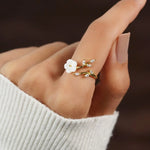 Estela - Anillo de Flores Blancas Alba Madrid