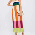 Paloma | Maxi Vestido Colorido a Rayas Alba Madrid