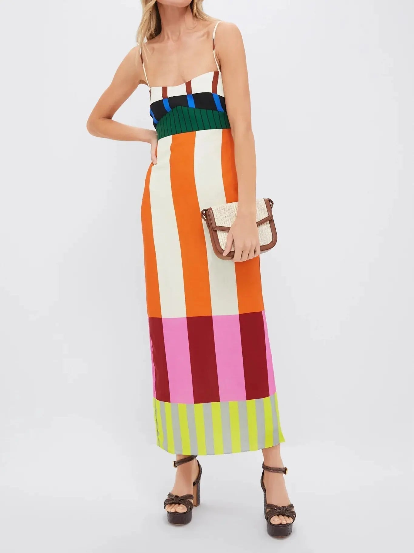 Paloma | Maxi Vestido Colorido a Rayas Alba Madrid