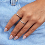 Anillo Zenya de Cristal y Ondas de Plata Alba Madrid